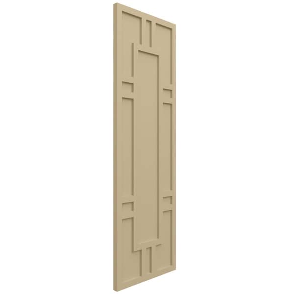 Ekena Millwork True Fit PVC Hastings Fixed Mount Shutters, Natural Twine, 15W x 36H, PR - TFP001HS15X036NT