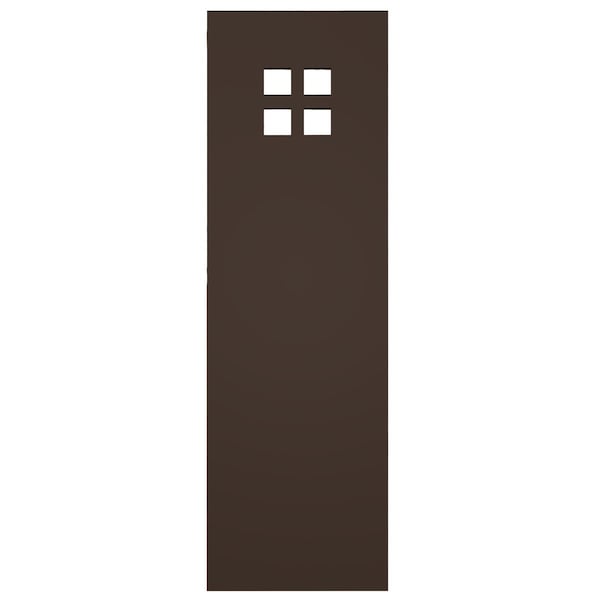 Ekena Millwork True Fit PVC San Antonio Mission Style Fixed Mount Shutters, Raisin Brown, 12W x 61H, PR - TFP001ST12X061TB