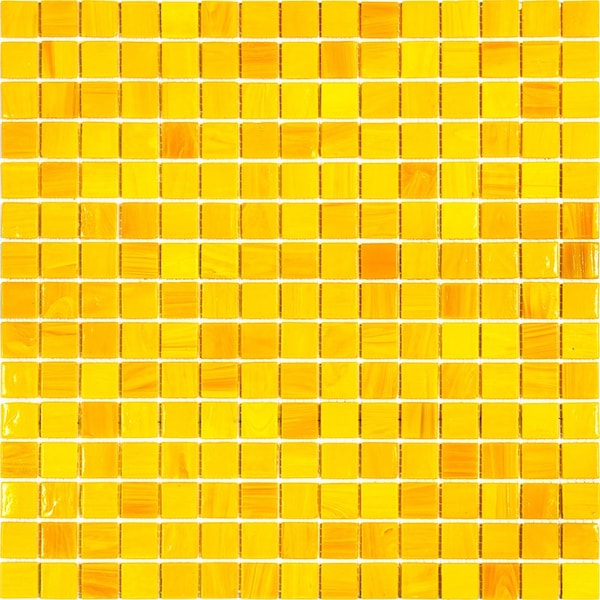 Apollo Tile Dune 12 in. x 12 in. Glossy Honey Orange Glass Mosaic Wall and Floor Tile 20 sq. ft./case, 20PK - APLSA88OR801A