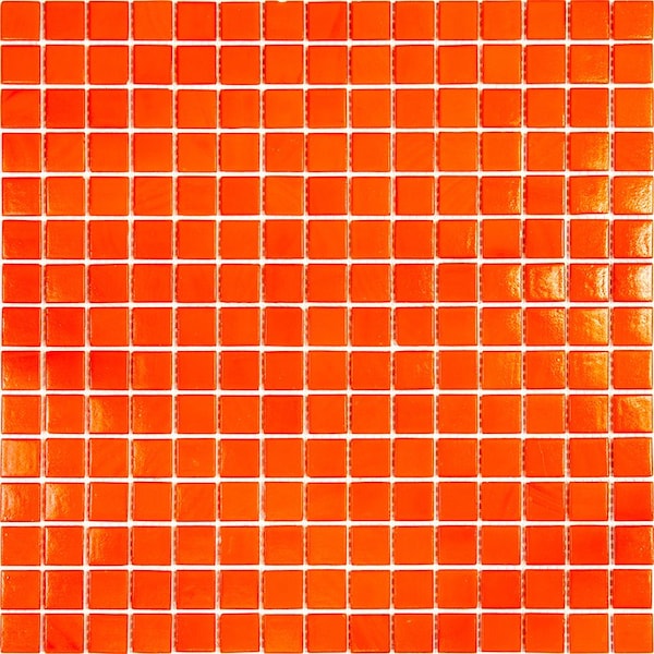 Apollo Tile Dune 12 in. x 12 in. Glossy Scarlet Red Glass Mosaic Wall and Floor Tile 20 sq. ft./case, 20PK - APLSA88RD201A