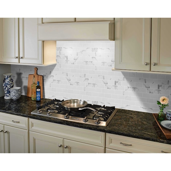 Msi Statuario 12 In. X 12 In. X 10 Mm Polished Porcelain Mosaic Floor & Wall Tile, 10PK - ZOR-PT-0463