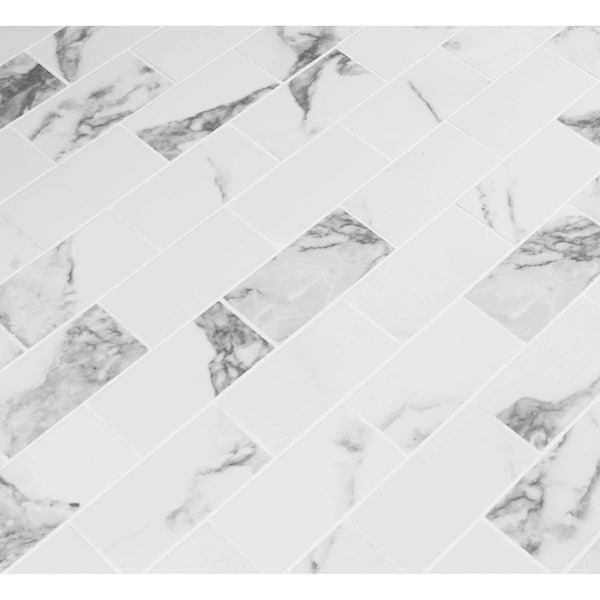 Msi Statuario 12 In. X 12 In. X 10 Mm Polished Porcelain Mosaic Floor & Wall Tile, 10PK - ZOR-PT-0463