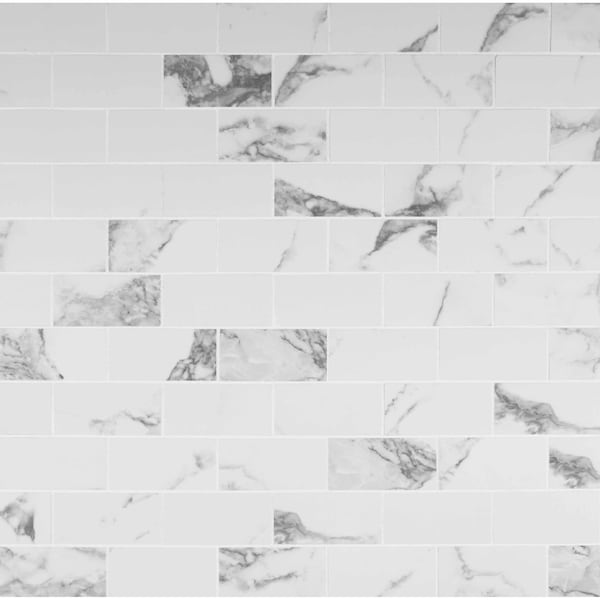 Msi Statuario 12 In. X 12 In. X 10 Mm Polished Porcelain Mosaic Floor & Wall Tile, 10PK - ZOR-PT-0463
