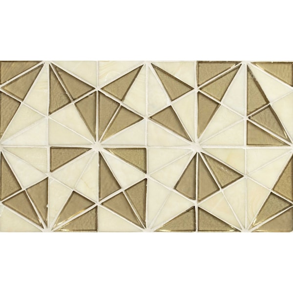 Msi Stella Gold Hand Crafted 14.88 In. X 8.5 In. X 8Mm Glass Mosaic Wall Tile, 10PK - ZOR-MD-0370