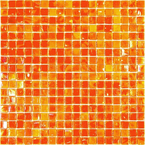 Apollo Tile Skosh 11.6 in. x 11.6 in. Glossy Fire Orange Glass Mosaic Wall and Floor Tile 18.69 sqft/case, 20PK - APLNB88OR806A