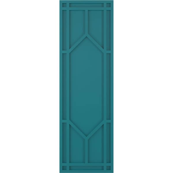Ekena Millwork True Fit PVC Shaker Fixed Mount Shutters, Antigua, 12W x 63H, PR - TFP001SK12X063AN