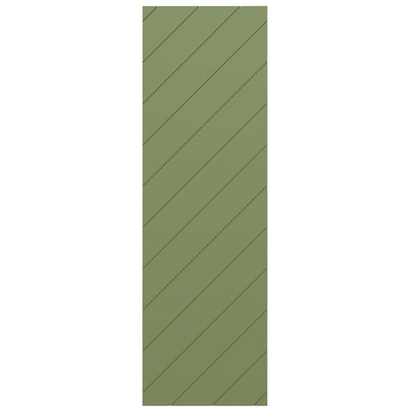Ekena Millwork 15W x 51H True Fit PVC Diagonal Slat Modern Style Fixed Mount Shutters, Moss Green, PR - TFP001DG15X051MG