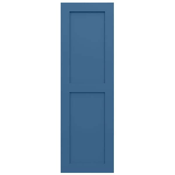 Ekena Millwork True Fit PVC Two Equal Flat Panel Shutters, Sojourn Blue, 18W x 60H, PR - TFP101FPF18X060HB