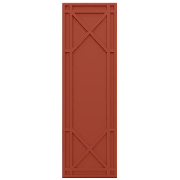 Ekena Millwork True Fit PVC Bungalow Fixed Mount Shutters, Colorful Leaves, 18W x 74H, PR - TFP001BG18X074CL