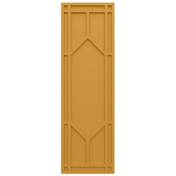 Ekena Millwork True Fit PVC Shaker Fixed Mount Shutters, Turmeric, 12W x 52H, PR - TFP001SK12X052TU