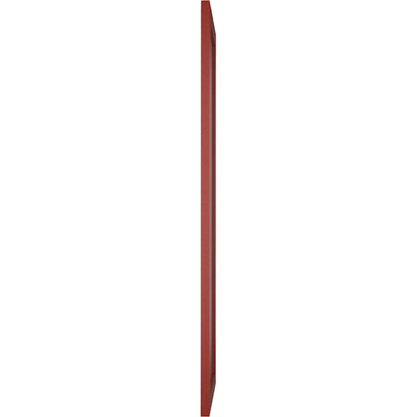 Ekena Millwork True Fit PVC Single Panel Herringbone Modern Style Fixed Mount Shutters, Pepper Red, 15W x 33H, PR - TFP001HB15X033MR