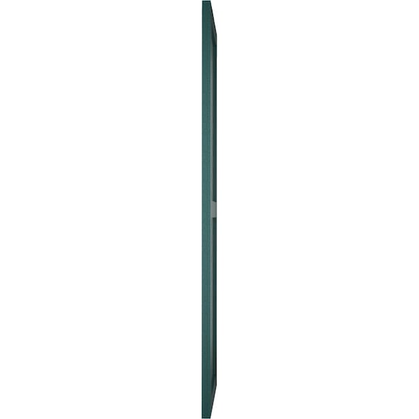 Ekena Millwork True Fit PVC Two Panel Chevron Modern Style Fixed Mount Shutters, Thermal Green, 15W x 79H, PR - TFP101CV15X079FG