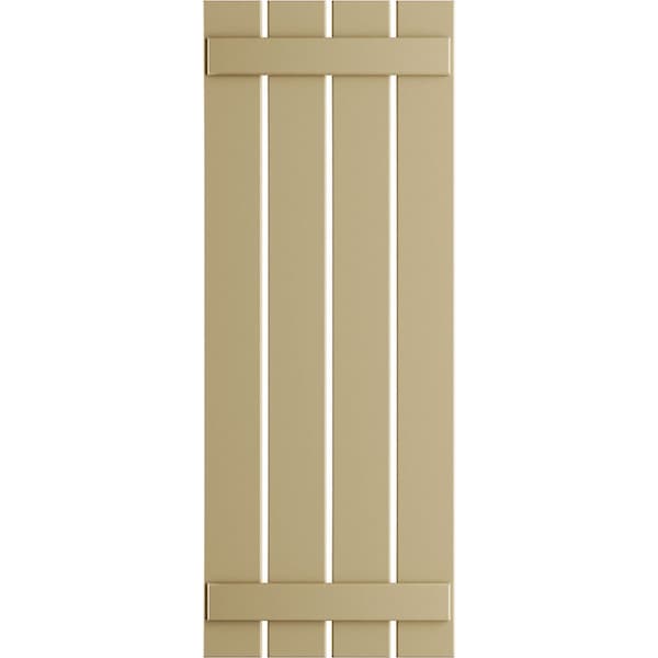 Ekena Millwork True Fit PVC, Four Board Spaced Board-n-Batten Shutters, Natural Twine , 23W x 39H, PR - TFP101SBF23X039NT
