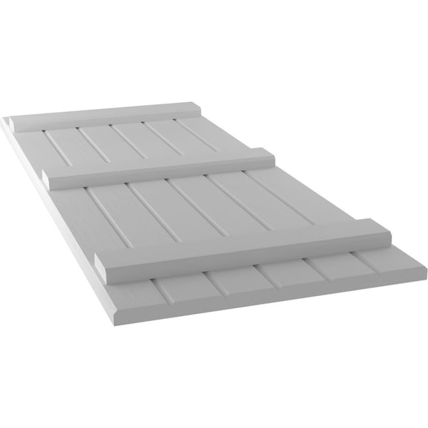 Ekena Millwork Americraft 6-Board (3 Batten) Exterior Real Wood Joined Board-n-Batten Shutters, ARW401BB621X54PRH - ARW401BB621X54PRH