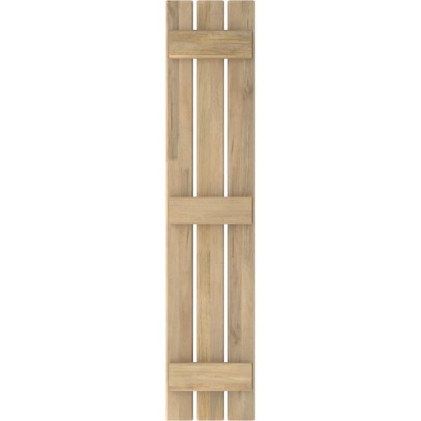 Ekena Millwork Americraft 3-Board (3 Batten) Exterior Real Wood Spaced Board-n-Batten Shutters, ARW401SB311X65UNH, PR - ARW401SB311X65UNH