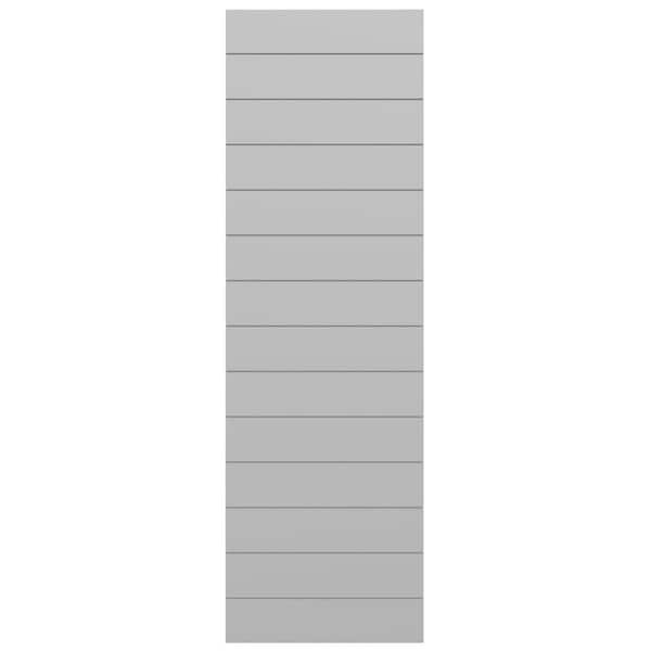 Ekena Millwork True Fit PVC Horizontal Slat Modern Style Fixed Mount Shutters, Primed, 18"W x 34"H - TFP001HZ18X034PR