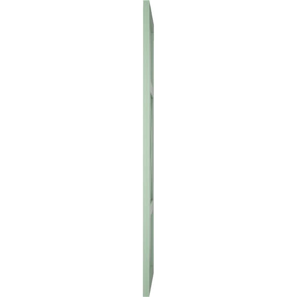 Ekena Millwork True Fit PVC Center X-Board Farmhouse Fixed Mount Shutters, Track Green , 15W x 40H, PR - TFP107FH15X040TG