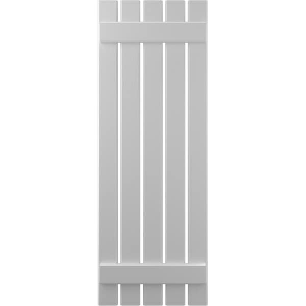 Ekena Millwork Americraft 5-Board (2 Batten) Exterior Real Wood Spaced Board-n-Batten Shutters, ARW101SB519X32PRH - ARW101SB519X32PRH