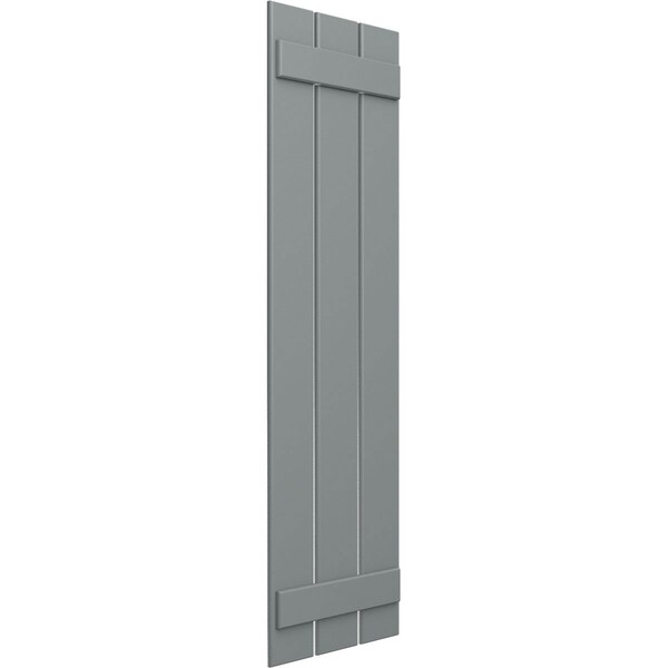 Ekena Millwork True Fit PVC Three Board Spaced Board-n-Batten Shutters, Ocean Swell , 17 1/8W x 52H, PR - TFP101SBF17X052CH