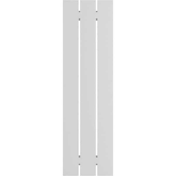 Ekena Millwork True Fit PVC Three Board Spaced Board-n-Batten Shutters, Ocean Swell , 17 1/8W x 52H, PR - TFP101SBF17X052CH