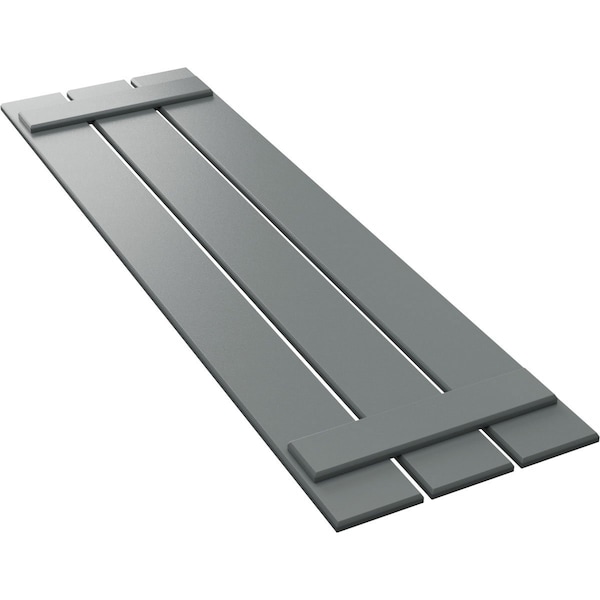 Ekena Millwork True Fit PVC Three Board Spaced Board-n-Batten Shutters, Ocean Swell , 17 1/8W x 52H, PR - TFP101SBF17X052CH