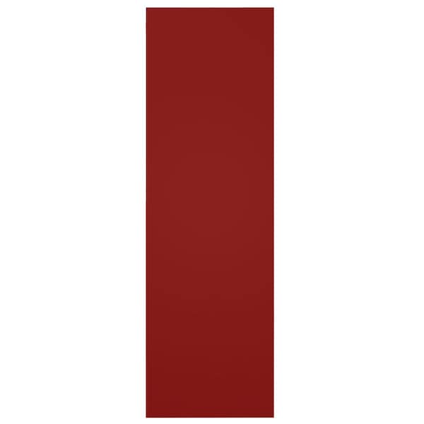 Ekena Millwork True Fit PVC Single Panel Herringbone Modern Style Fixed Mount Shutters, Fire Red, 18W x 42H, PR - TFP001HB18X042BR