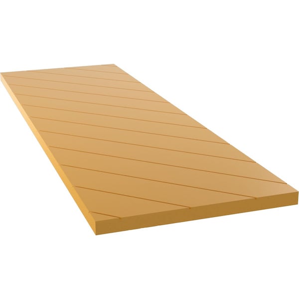 Ekena Millwork 15W x 26H True Fit PVC Diagonal Slat Modern Style Fixed Mount Shutters, Turmeric, PR - TFP001DG15X026TU