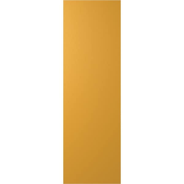 Ekena Millwork 15W x 26H True Fit PVC Diagonal Slat Modern Style Fixed Mount Shutters, Turmeric, PR - TFP001DG15X026TU