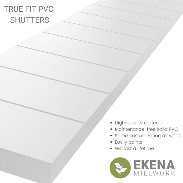 Ekena Millwork True Fit PVC Horizontal Slat Modern Style Fixed Mount Shutters, Pepper Red, 15W x 36H, PR - TFP001HZ15X036MR