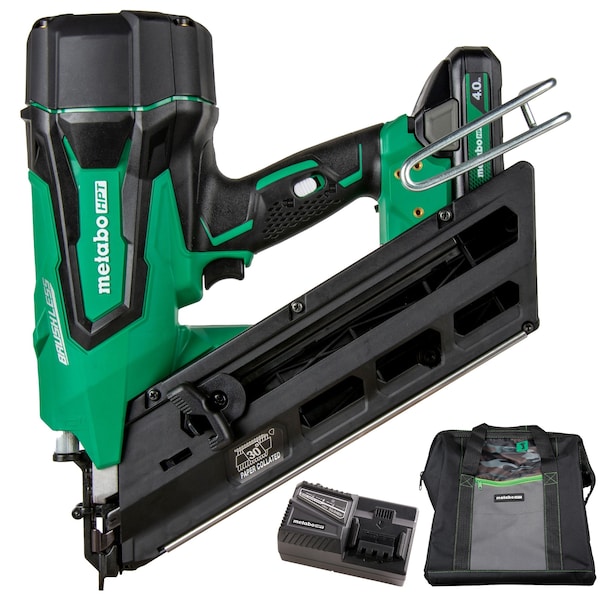 Metabo Hpt 18V MV Cordless 30 Degree 3-1/2in Paper Framing Nailer w/Clipped Head 1 x 4.0Ah - NR1890DCSTM