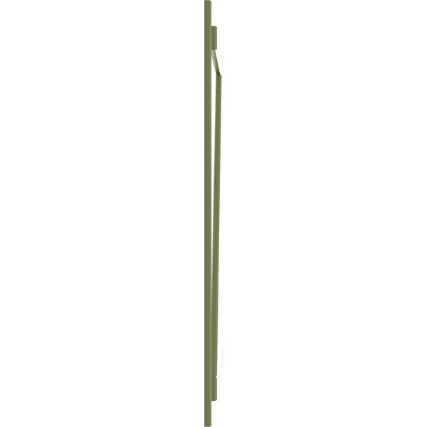 Ekena Millwork True Fit PVC Four Board Joined Board-n-Batten Shutters w/Z-Bar, Moss Green , 21 1/2W x 33H, PR - TFP102BBF21X033MG