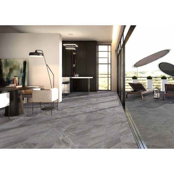Msi Eden Bardiglio 4 In. X 24 In. Matte Porcelain Bullnose Wall Tile, 10PK - ZOR-PT-TR-0210