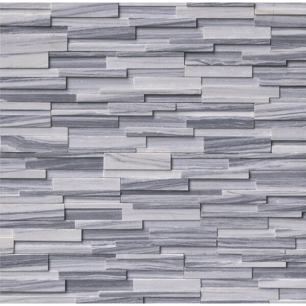 Msi Alaska Gray 3D Ledger Panel SAMPLE Honed Marble Wall Tile - ZOR-PNL-0015-SAM