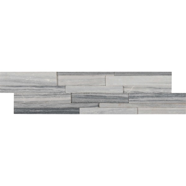 Msi Alaska Gray 3D Ledger Panel SAMPLE Honed Marble Wall Tile - ZOR-PNL-0015-SAM