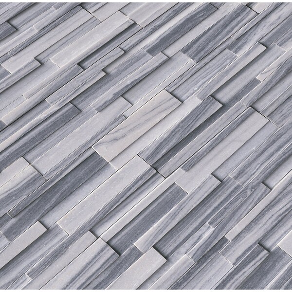 Msi Alaska Gray 3D Ledger Panel SAMPLE Honed Marble Wall Tile - ZOR-PNL-0015-SAM