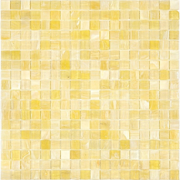 Apollo Tile Skosh 11.6 in. x 11.6 in. Glossy Cream Beige Glass Mosaic Wall and Floor Tile 18.69 sqft/case, 20PK - APLNB88BG331A