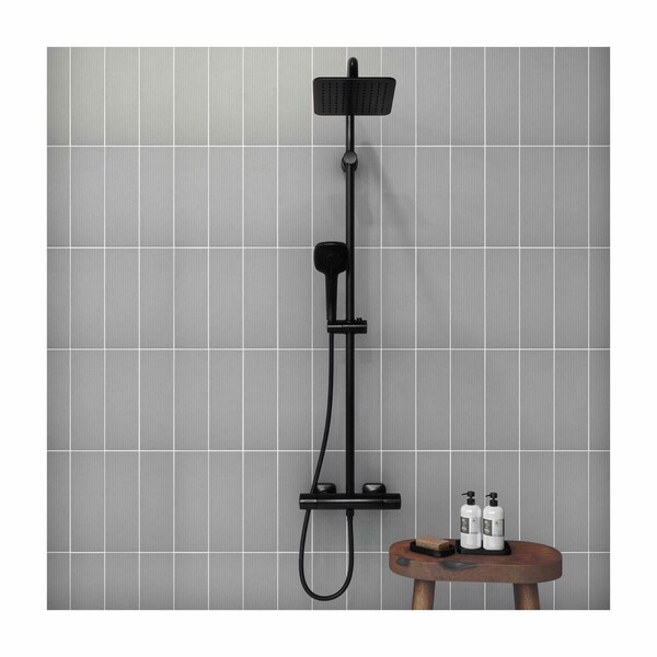 Daltile Stencil 4in x 12in Glazed Porcelain Linear Wall Tile 8.72 SQFT Per Carton, 30PK - SC34RCT412LNRMT