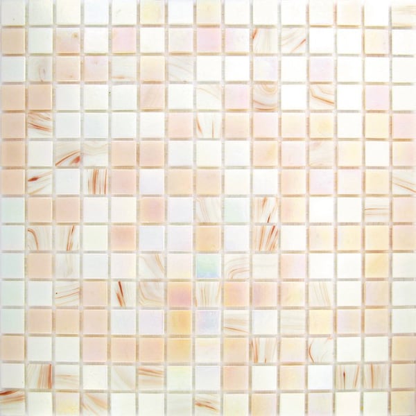 Apollo Tile Mingles 12 in. x 12 in. Glossy Tuscan Beige Glass Mosaic Wall and Floor Tile 20 sq. ft./case, 20PK - MIX2088BG343A