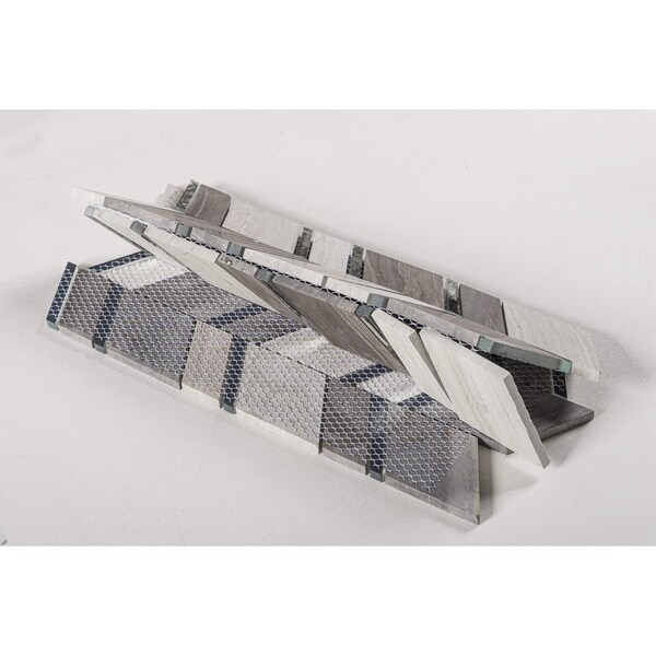 Andova Tiles SAMPLE Casia Marble Chevron Mosaic Tile - SAM-ANDCAS181