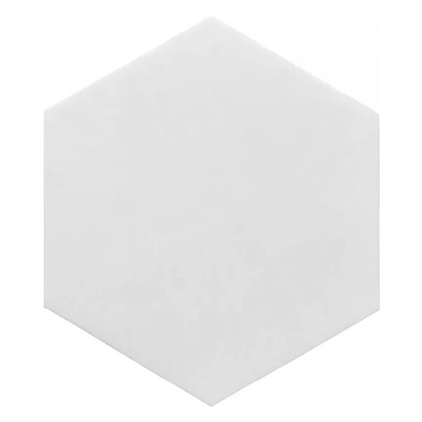 Apollo Tile Nubes 10 x 10 in. Honed Snow White Marble Hexagon Wall and Floor Tile 2.95 sq ft/case, 5PK - APLMKN88G30HA