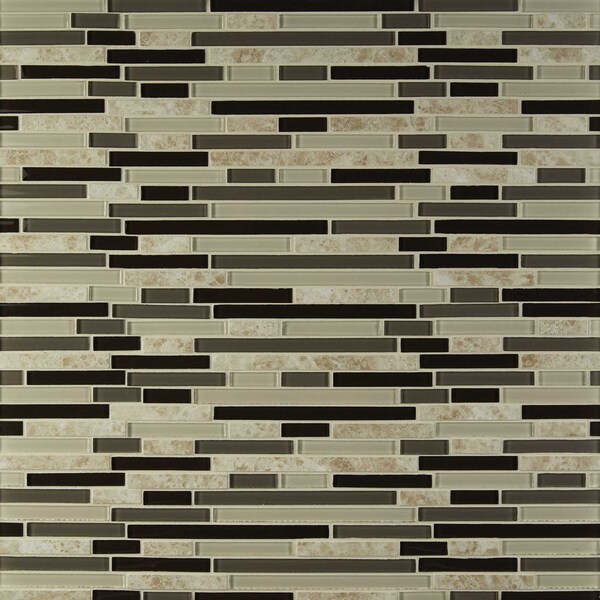 Msi Amalfi Cafe Interlocking 12 In. X 12 In. X 6 Mm Glass And Porcelain Mesh-Mounted Mosaic Tile, 15PK - ZOR-MD-0475