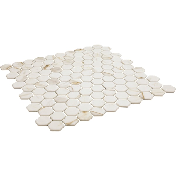 Daltile Uptown Glass 1in Hexagon Mosaic, 16.92 SQFT Per Carton, 18PK - UP241HEXMS1P