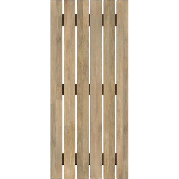 Ekena Millwork Americraft 6-Board (3 Batten) Exterior Real Wood Spaced Board-n-Batten Shutters, ARW401SB623X52UNH, PR - ARW401SB623X52UNH