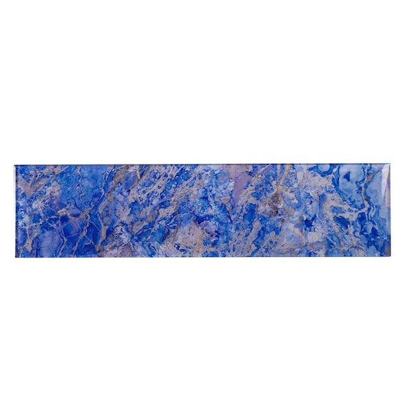 Apollo Tile Carnelian 3 in. x 12 in. Glossy Cobalt Blue Glass Subway Wall and Floor Tile 5 sq. ft./case, 20PK - APLAG8806SKYA