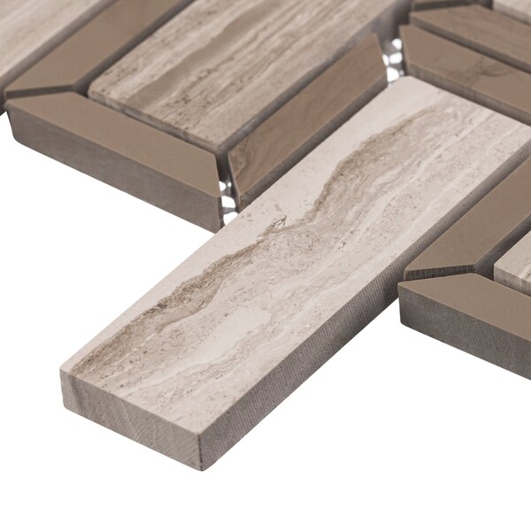 Andova Tiles ANDOVA TILES Turret Natural Stone Mosaic Pattern Wall Tile - ANDTUR211