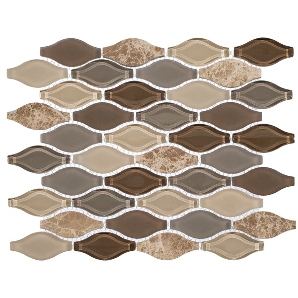 Andova Tiles ANDOVA TILES Annabelle Arabesque Mosaic Wall Tile - ANDANN264