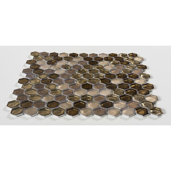 Andova Tiles ANDOVA TILES Arti 1" x 1" Glass Honeycomb Mosaic Tile - ANDART265