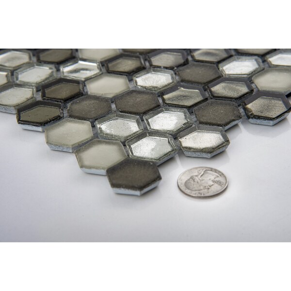 Andova Tiles ANDOVA TILES Arti 1" x 1" Glass Honeycomb Mosaic Tile - ANDART265