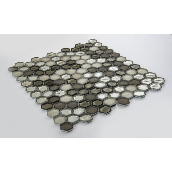 Andova Tiles ANDOVA TILES Arti 1" x 1" Glass Honeycomb Mosaic Tile - ANDART265