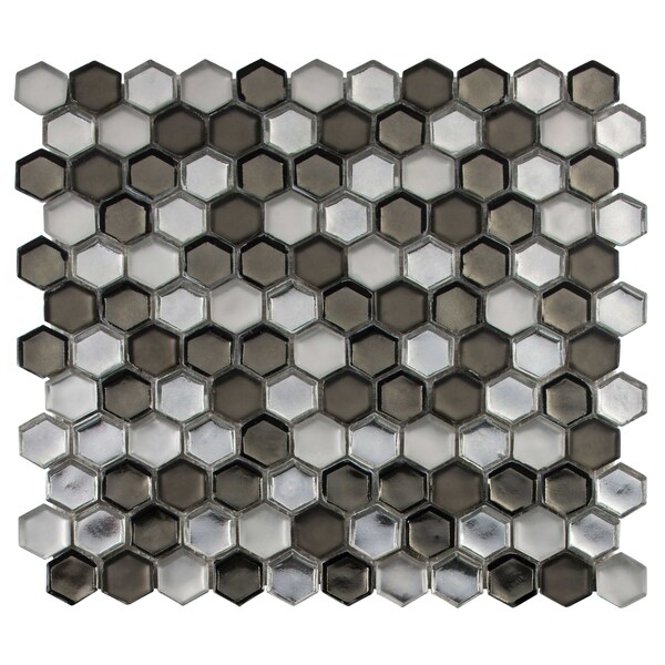 Andova Tiles ANDOVA TILES Arti 1" x 1" Glass Honeycomb Mosaic Tile - ANDART265